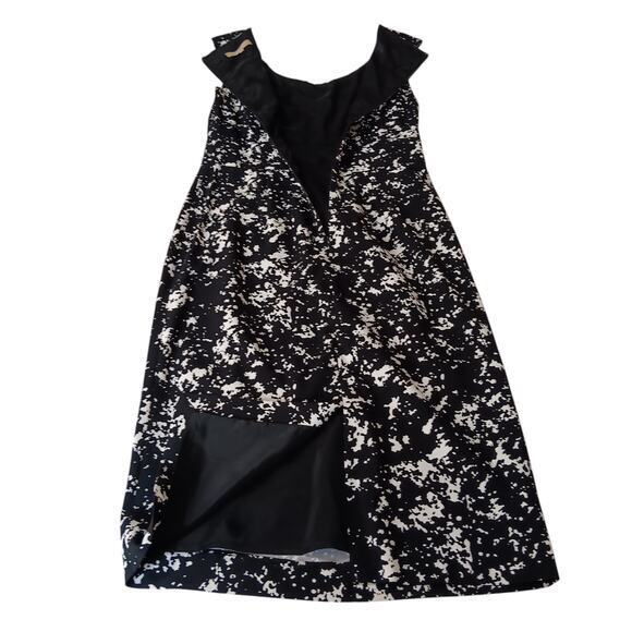 MICHAEL KORS COLLECTION‎ Dress Size 8 Black and White Abstract Made in Italy - Picture 4 of 11